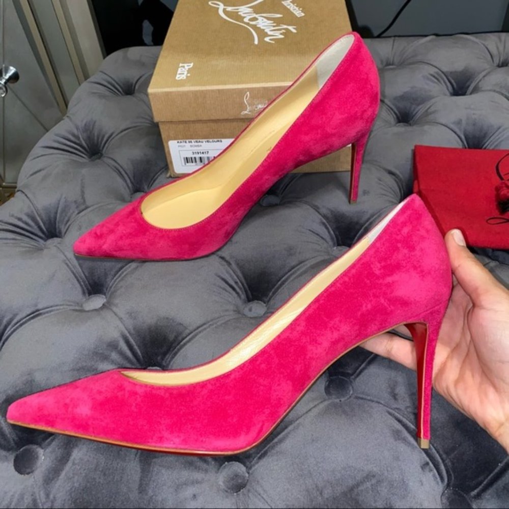New Christian Louboutin Kate 85 Pink Heels
